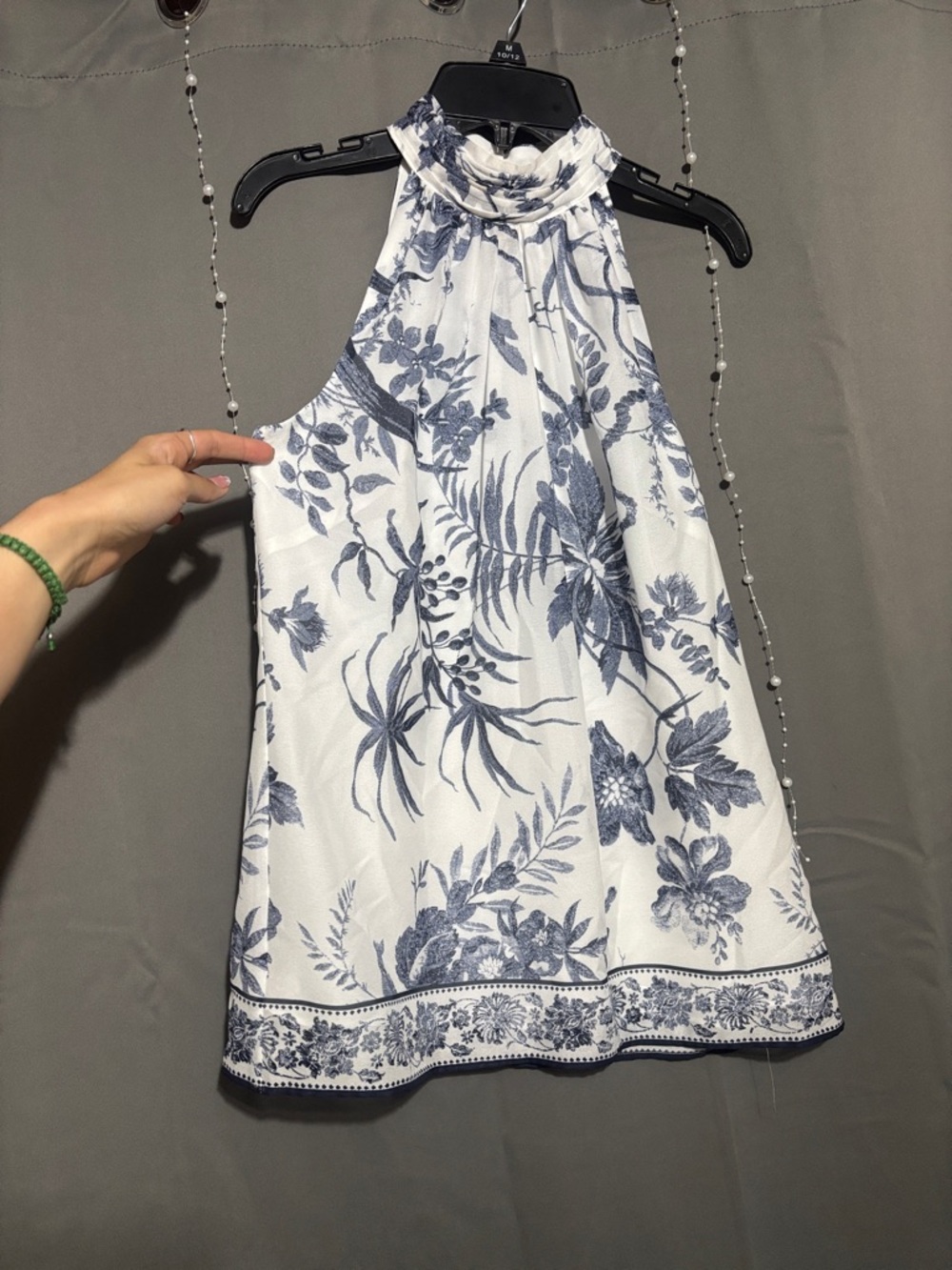 ANTONIO MELANI floral high neck sleeveless blouse